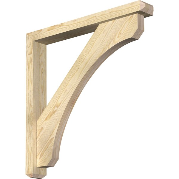 Ekena Millwork Legacy Craftsman Rough Sawn Bracket w/ Offset Brace, Douglas Fir, 4"W x 30"D x 30"H BKT0402X30X30LEC04RDF - main